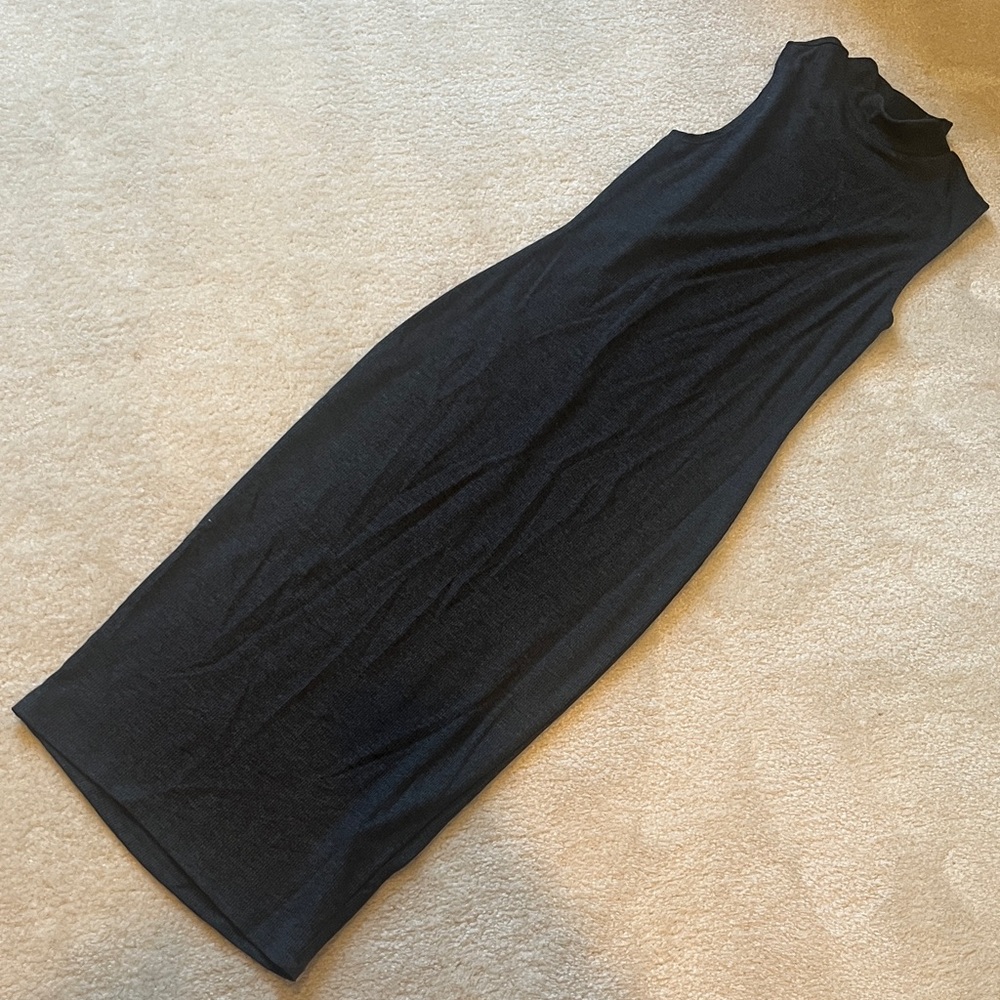 Fashion Nova Charcoal Rydell Midi Dress